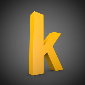 小写字母黄色字母 K