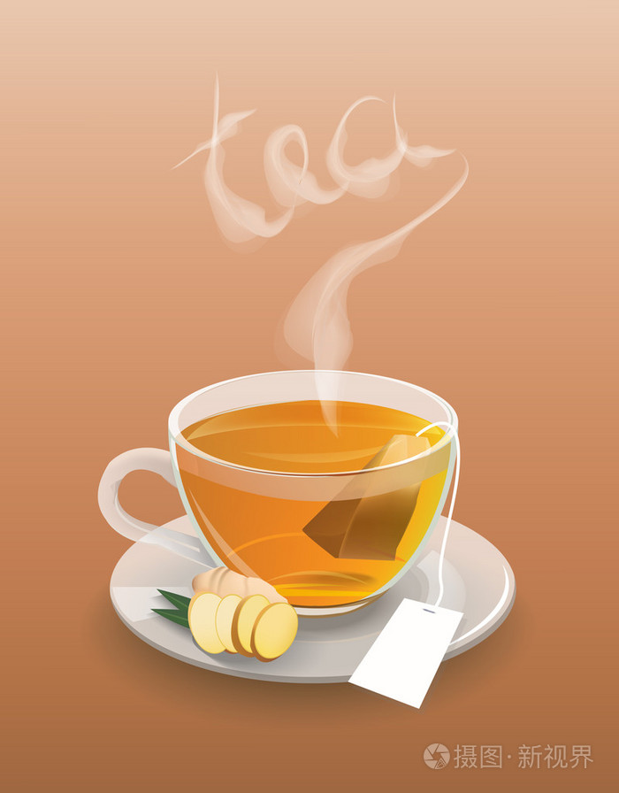 喝杯茶袋茶插画-正版商用图片0djjbg-摄图新视界