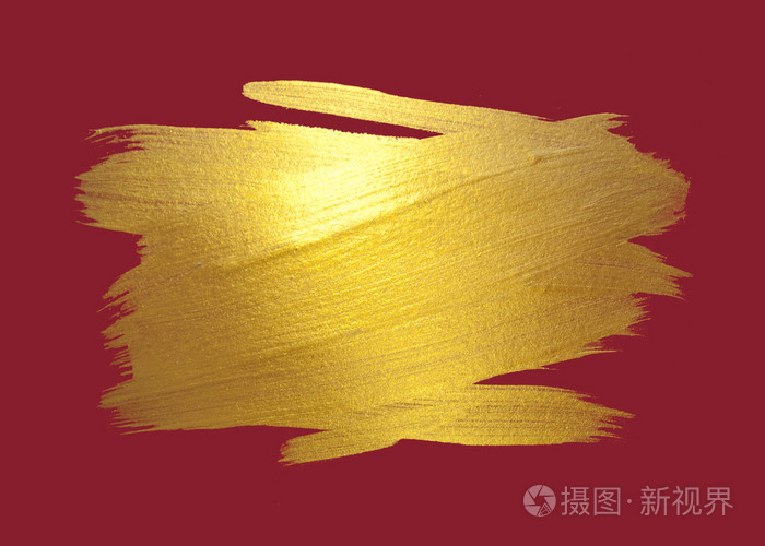 金色水彩画质地颜料染色抽象图