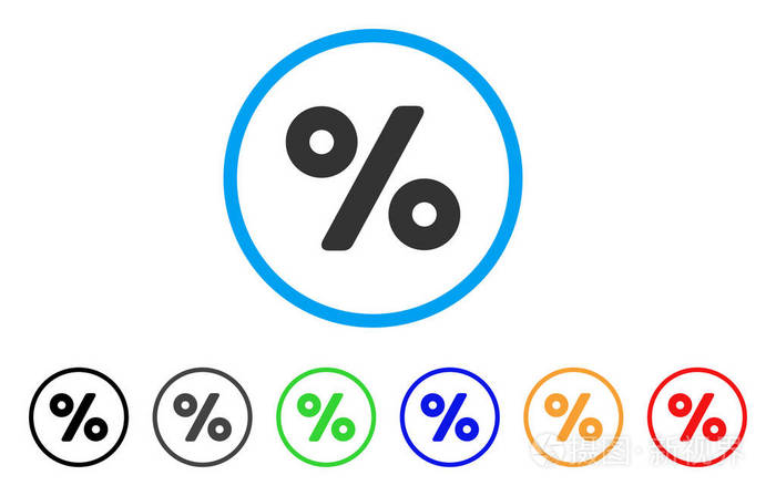 百分比的圆形的图标