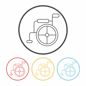 医院病床图标矢量图