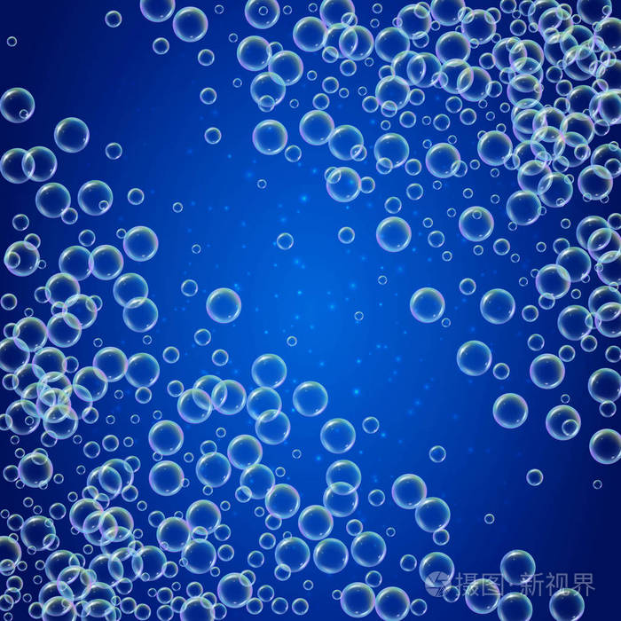 七彩的现实泡泡洗发水泡沫插画-正版商用图片0dk0az-摄图新视界