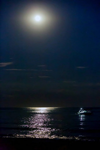 在海上的月亮图片