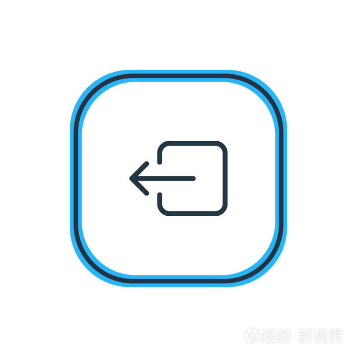 矢量图的标志出轮廓.美丽的附件一所列元素还可以用作退出元素