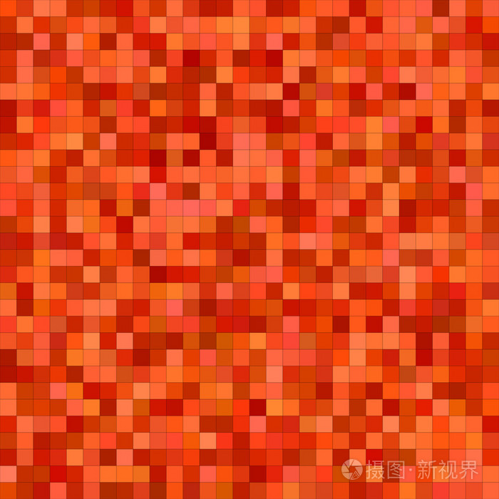 红橙色的色彩平方米马赛克矢量背景