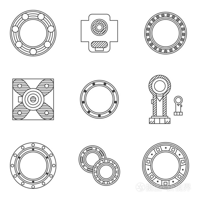滚动轴承简图符号图片