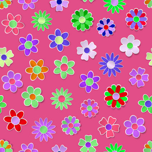 无缝模式的五彩的纸花