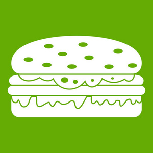 绿色的汉堡图标