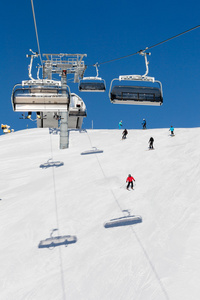 滑雪胜地索尔登地方