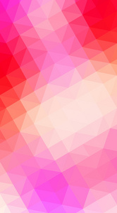 多色的粉红色，黄色的多边形设计插图中，三角形和梯度的折纸样式组成的