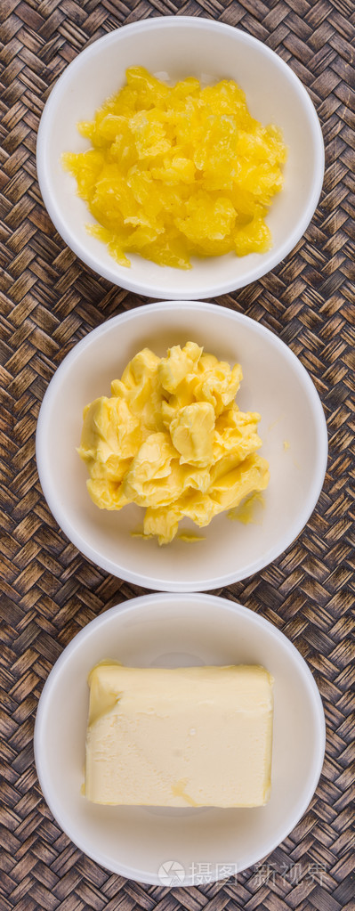 黄油人造黄油和印度酥油