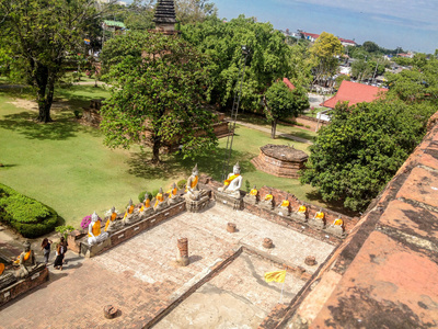 大城府寺庙和 thaiand 的生活方式