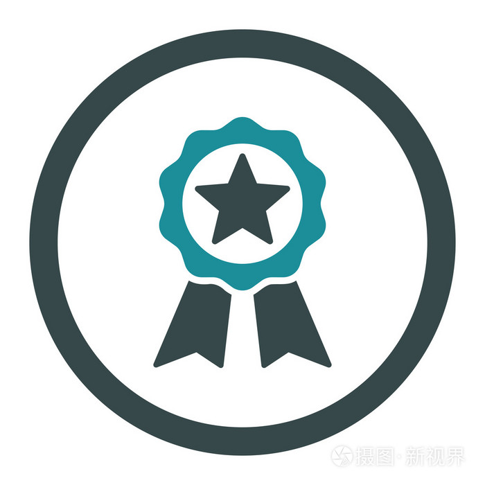 证书印章圆形矢量图标