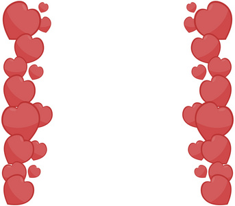 白色背景上的情人节爱心
