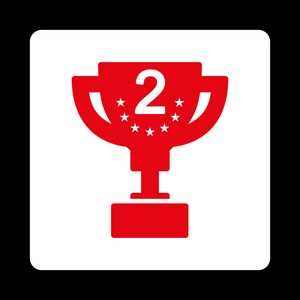 奖励按钮单色组的二等奖图标照片