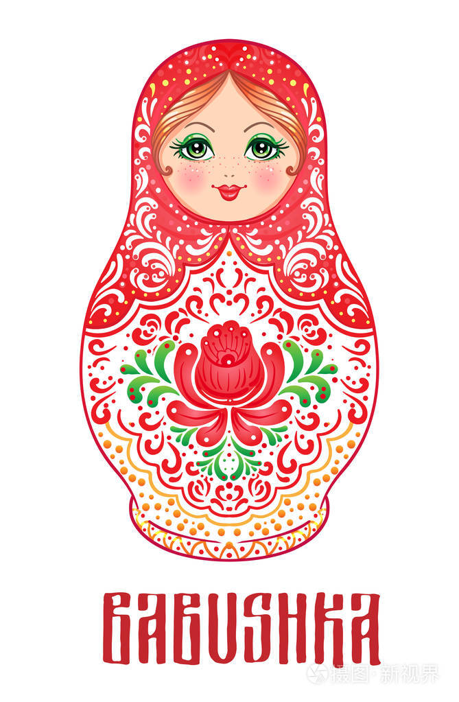 传统俄罗斯套娃插画-正版商用图片0dliki-摄图新视界