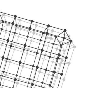 网格多边形背景。线条和点的范围。球线的连接点。分子格。多边形的结构网格