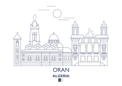 奥兰市的天际线，阿尔及利亚