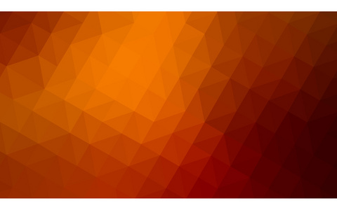 多色的暗红色 黄色 橙色的多边形设计插图中，三角形和梯度的折纸样式组成的