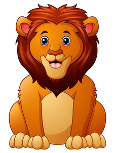 可爱狮子卡通照片