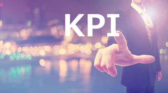 kpi 概念与商人照片