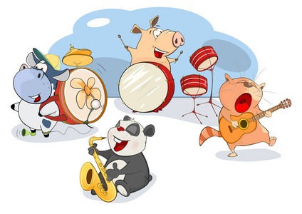 动物音乐家图片