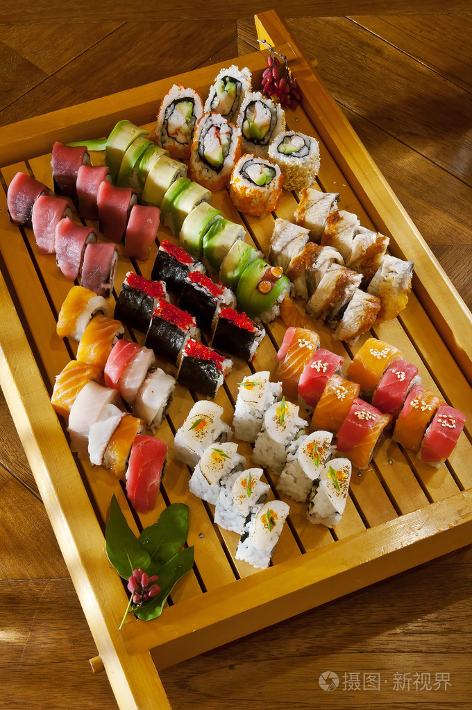 装饰组成寿司日式海鲜