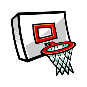 篮球圈矢量图标插画