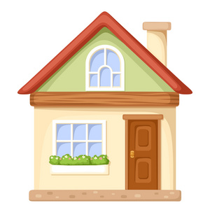 插画房子卡通房子.矢量插画照片