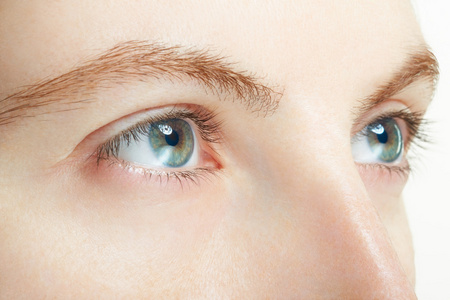 女人的蓝眼睛宏，视觉概念