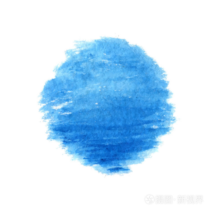 矢量蓝色水彩圆圈元素插画-正版商用图片0dm43n-摄图新视界