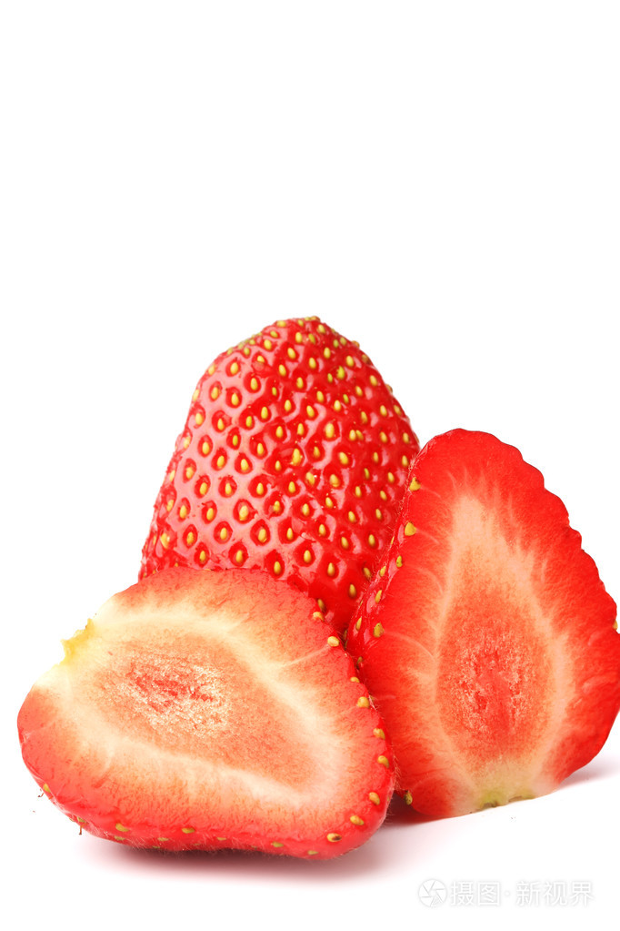 孤立在白色背景上的草莓照片-正版商用图片0dm44l-摄图新视界
