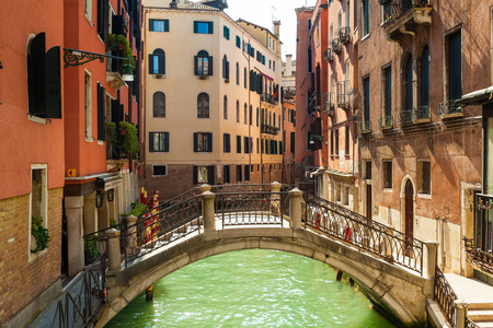 威尼斯，意大利 运河和历史性的物业单位