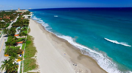 佛罗里达州棕榈海滩的鸟瞰图