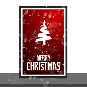 快乐圣诞贺卡与枞树图片