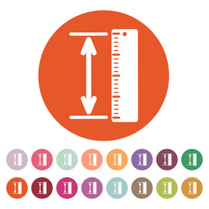 尺, 直尺, 尺度符号.单位日本的茶田:沿对角线和伞的图形线条.