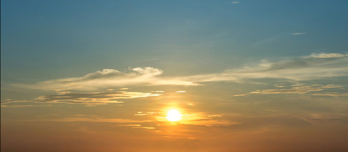 太阳升起，太阳设置天空