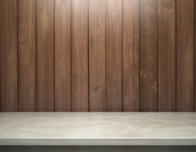 木板墙上的白色混凝土表