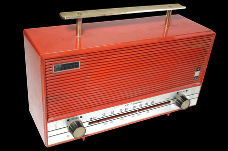 上个世纪的复古无线电接收机