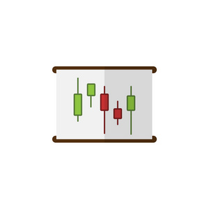 孤立的图表平面图标。图矢量元素可以用于图 图表 报表设计概念