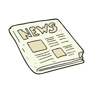 写意画的卡通报纸照片