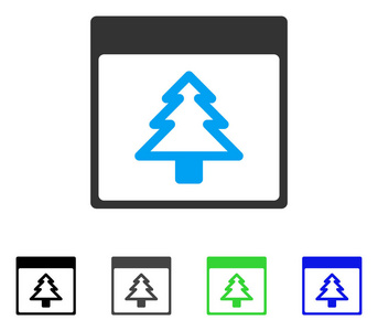 枞树日历页平面图标