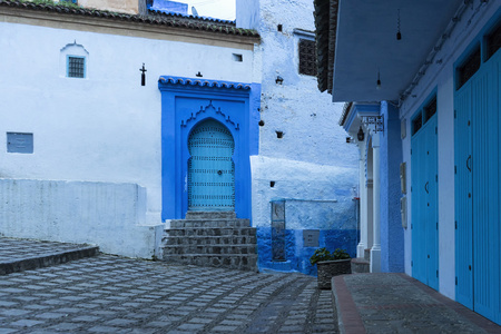舍夫沙万在摩洛哥的蓝色城市