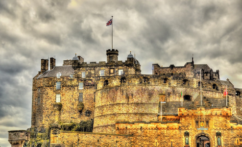 爱丁堡城堡苏格兰，英国的视图