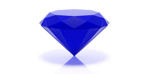 蓝宝石上白色石头孤立.3d 图照片