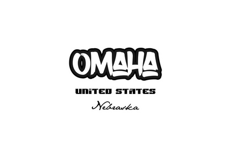 美国奥马哈内布拉斯加市格拉菲蒂字体排版设计