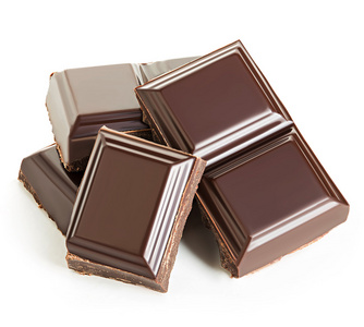 在白色背景上的巧克力图片