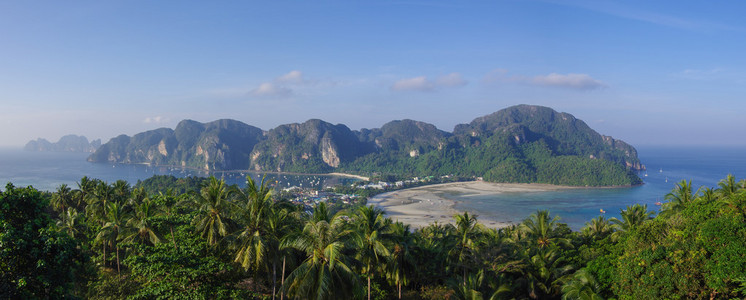 皮皮岛，甲米府，泰国，亚洲的全景