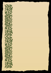 在中世纪的风格模板书页