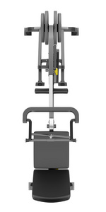 顶视图的分离在白色背景上的杠杆健身房机器